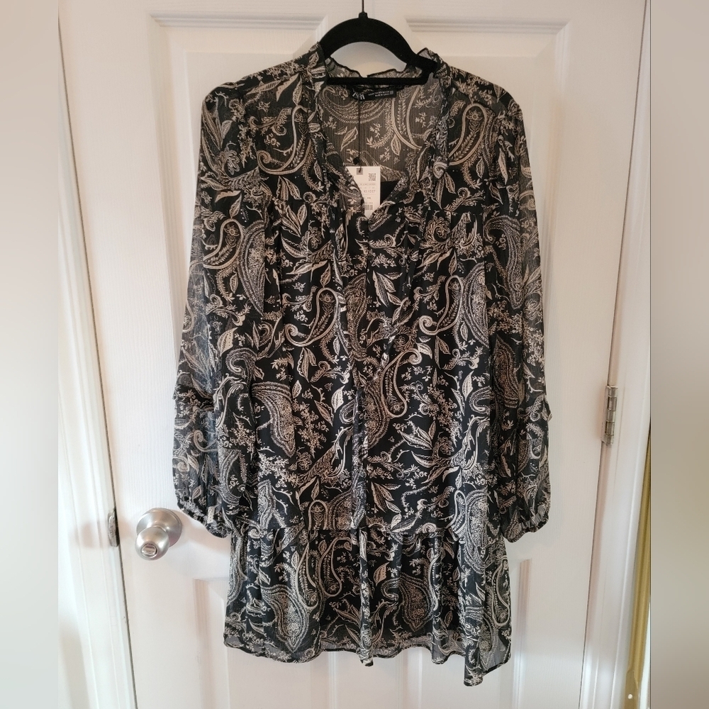 Zara Printed Dress NEW - Picture 6 of 11